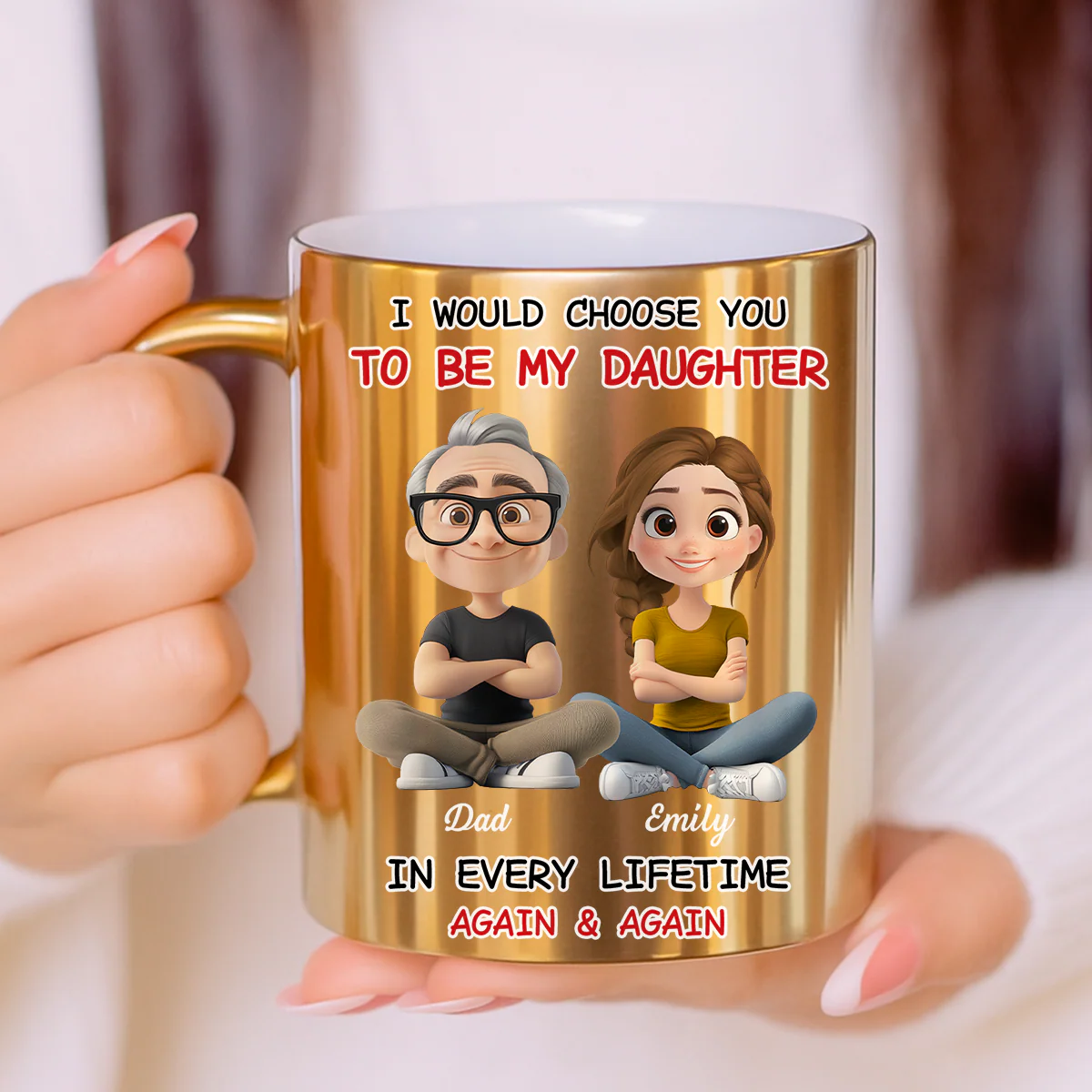 I Would Choose You - Personalized Custom Metallic Mug - Image 2