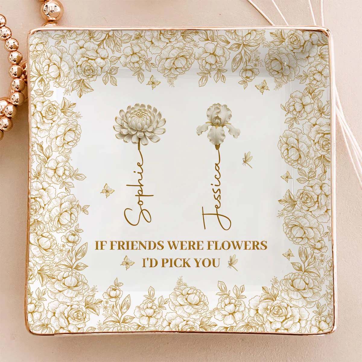 I Would Pick You Bestie Sister - Personalized Custom Jewelry Dish