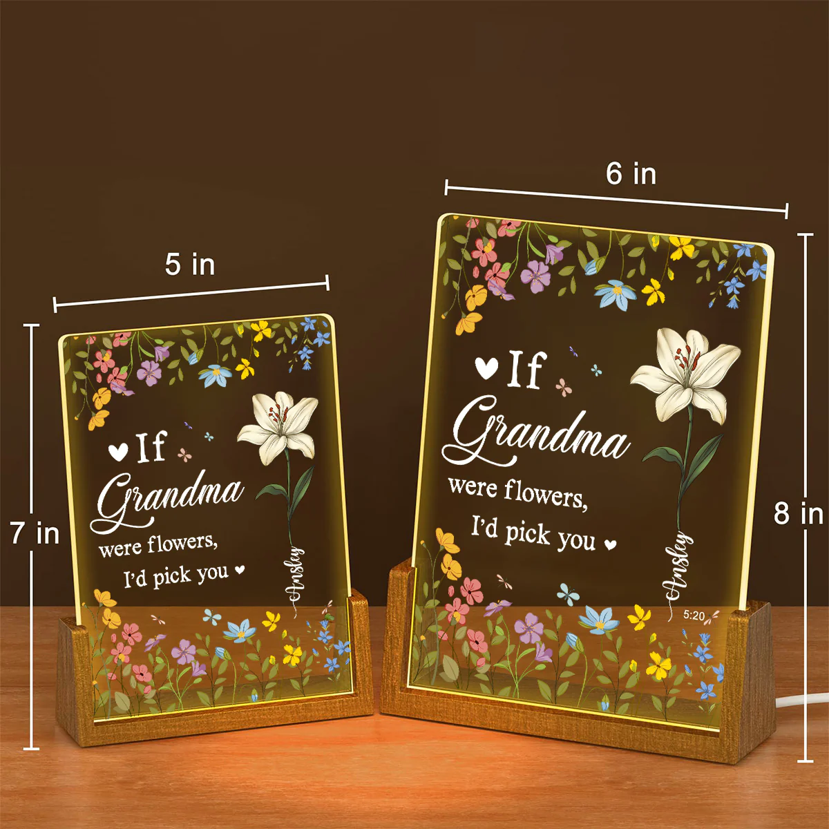 I Would Pick You - Personalized Custom Plaque With Walnut Base - Image 5