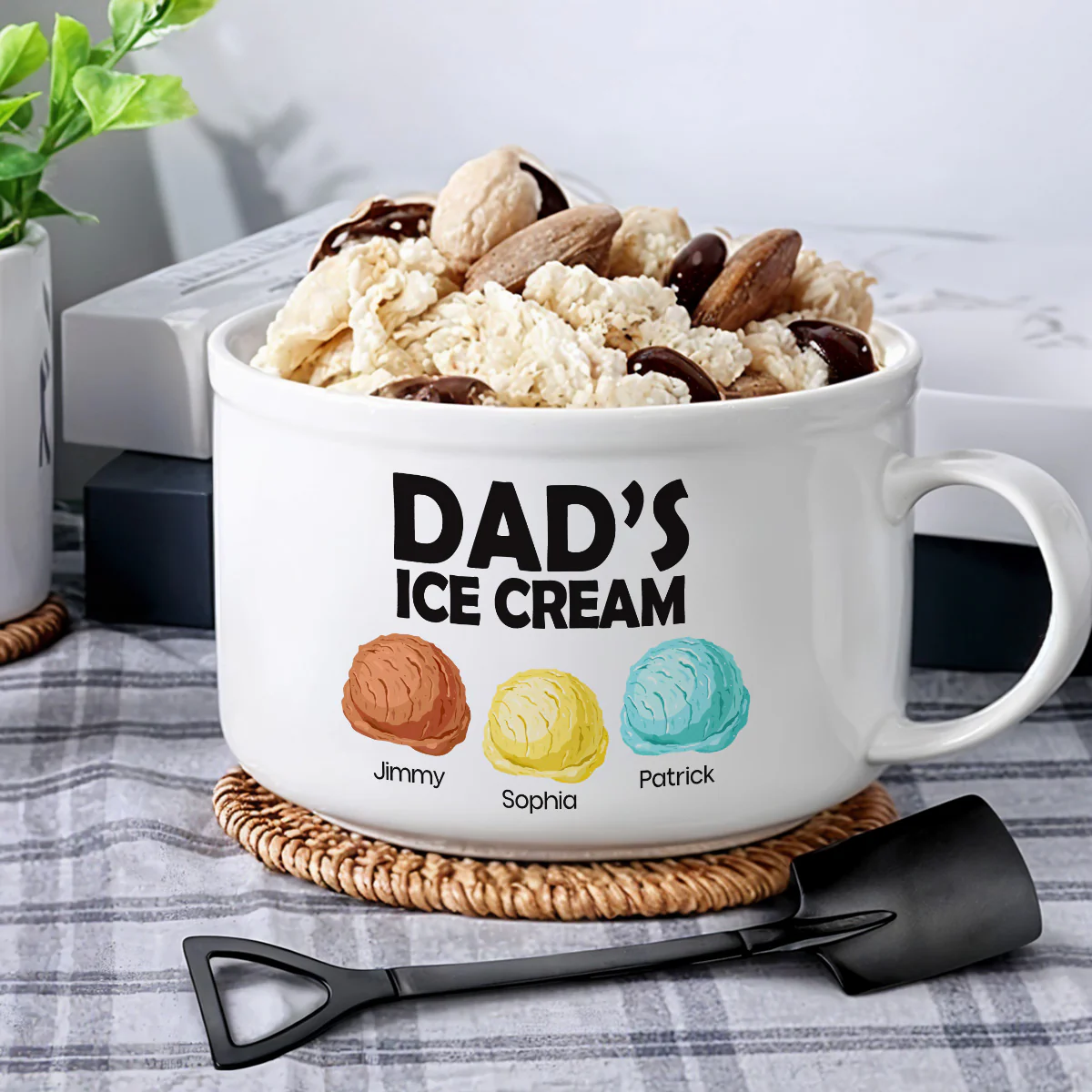 Ice Cream - Personalized Custom Ceramic Bowl - Image 2