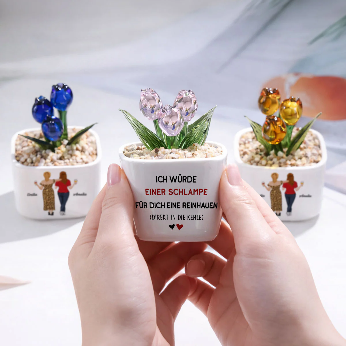 Ich Würde Für Dich Zuschlagen – Personalisierte Ewige Glastulpen - Image 6