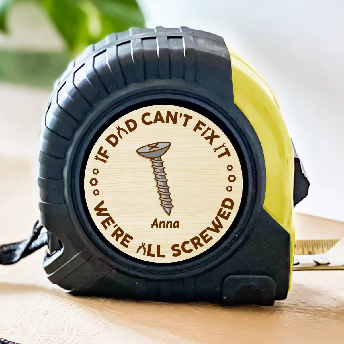 If Dad Can Not Fix - Personalized Custom Tape Measure - Image 7