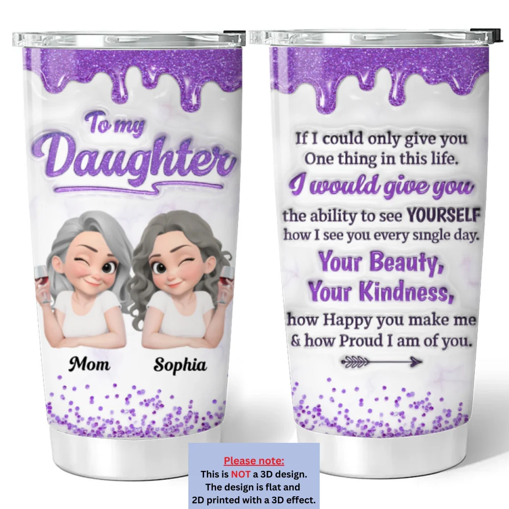 If I Could Give You - Personalized Custom 3D Inflated Effect Tumbler - Image 5