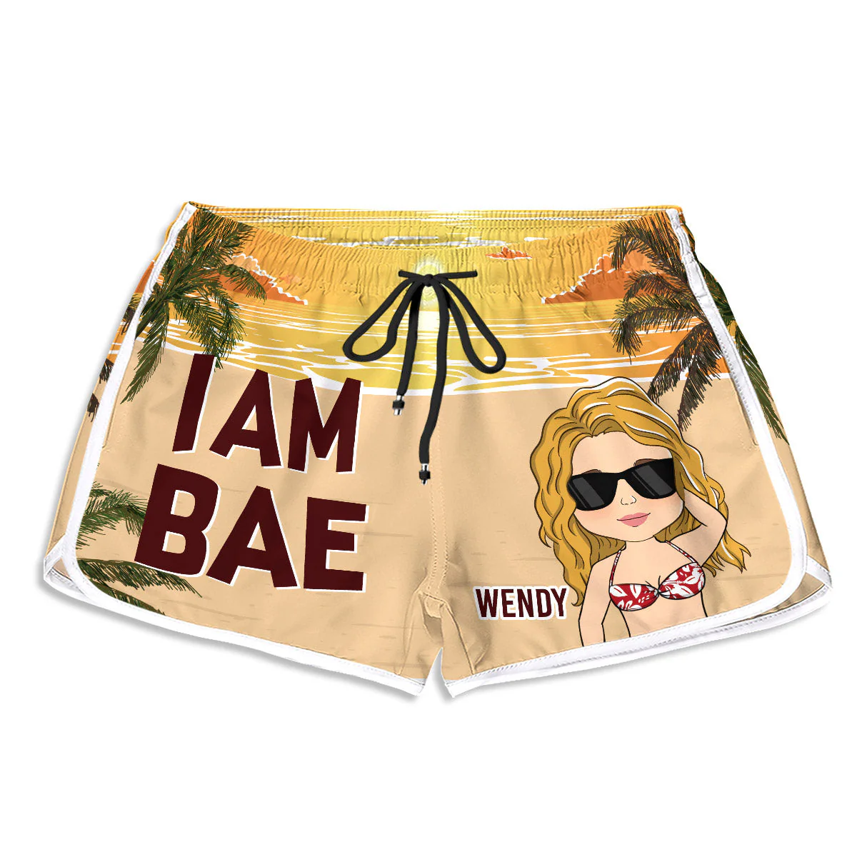 If Lost Return To Bae - Personalized Custom Couple Beach Shorts - Image 4