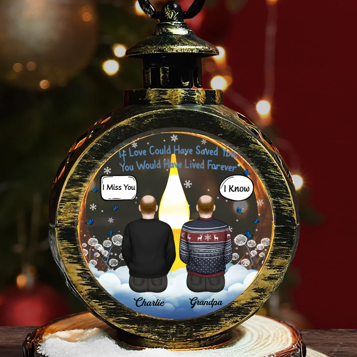If Love Could Have Saved You - Personalized Custom Christmas Lantern - Image 6