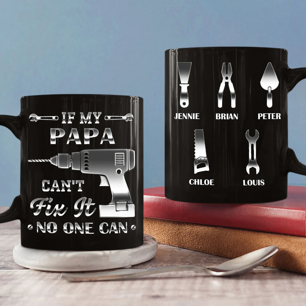 If My Dad Can't Fix It, No One Can - Personalized Custom Coffee Mug - Image 3