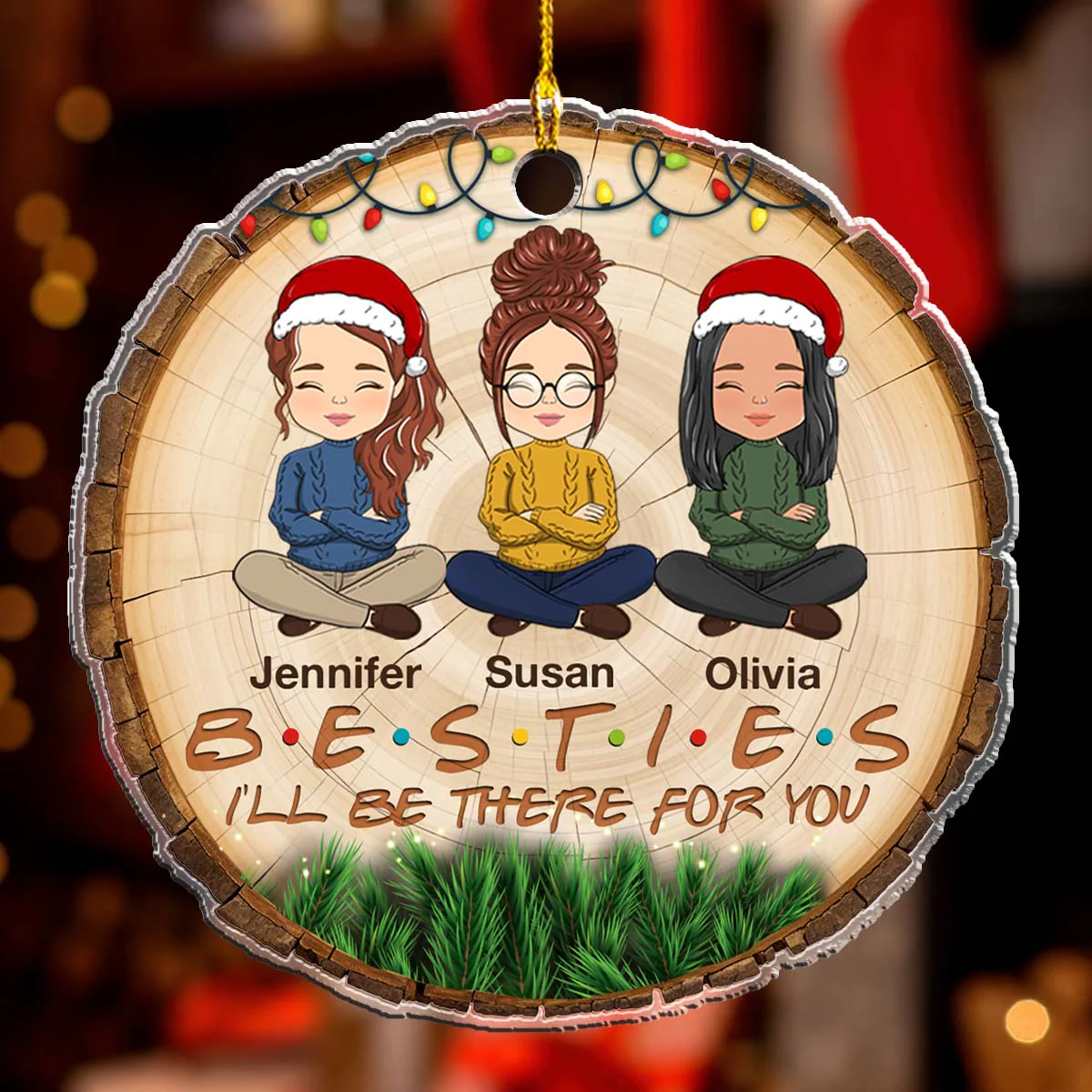 I'll Be There For You - Personalized Custom Arcylic Ornament - Image 2