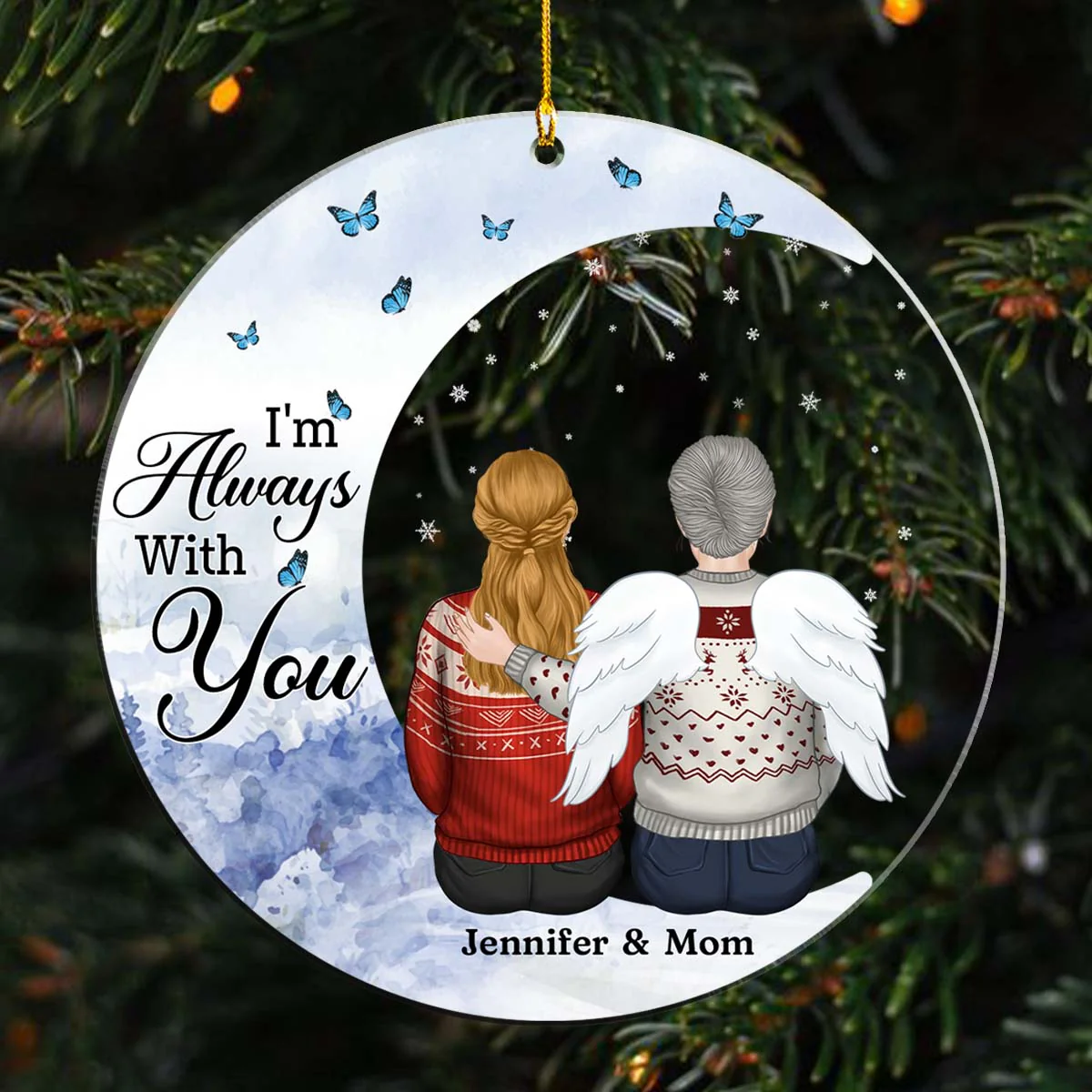 I'm Always With You - Personalized Custom Acrylic Ornament - Image 5