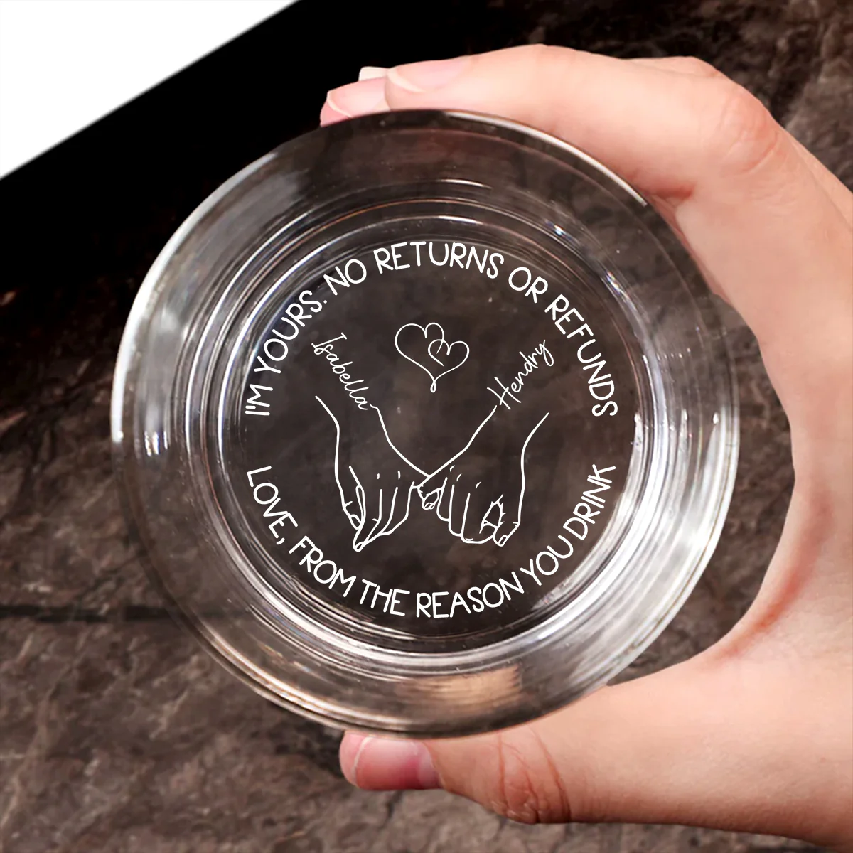 I'm Yours - Personalized Custom Engraved Whiskey Glass