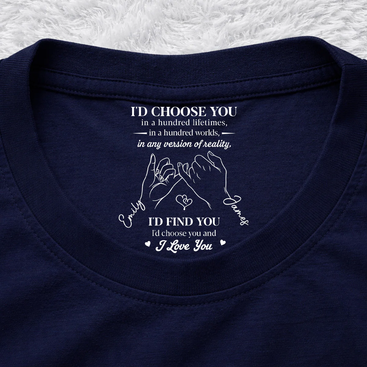 In Any Version Of Reality - Personalized Custom Inside Neck Print T-Shirt