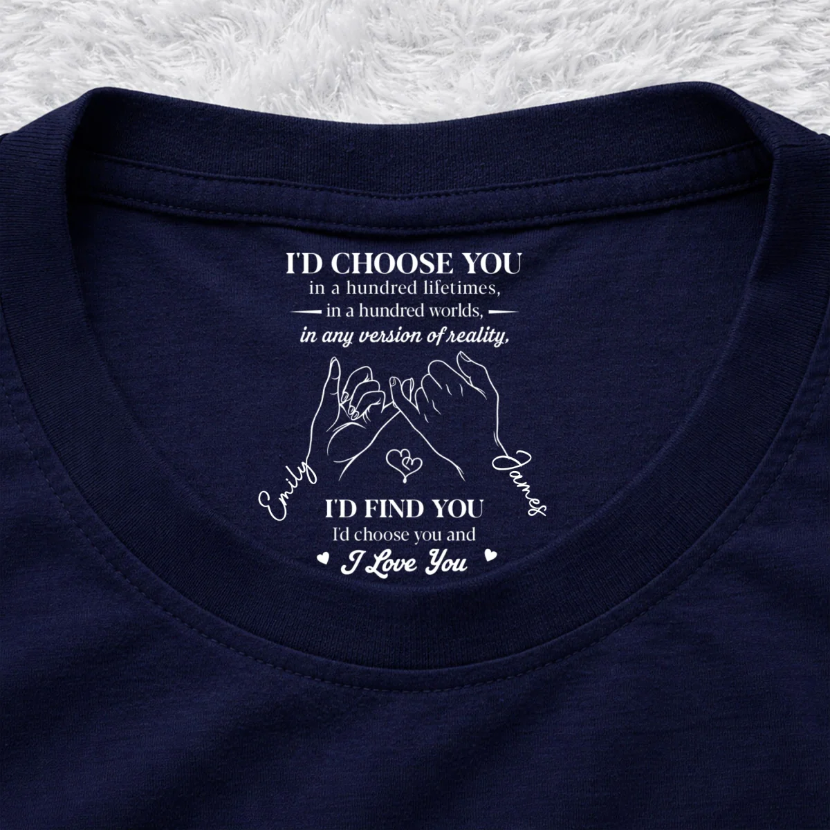 In Any Version Of Reality - Personalized Custom Inside Neck Print T-Shirt - Image 10
