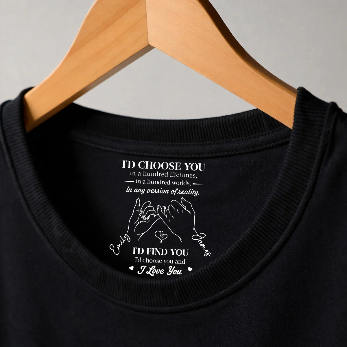In Any Version Of Reality - Personalized Custom Inside Neck Print T-Shirt - Image 3
