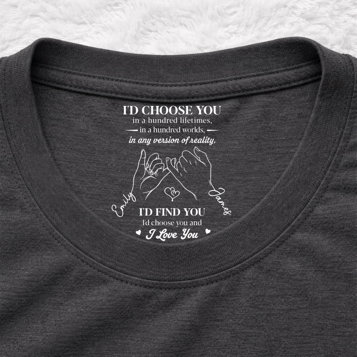 In Any Version Of Reality - Personalized Custom Inside Neck Print T-Shirt - Image 8