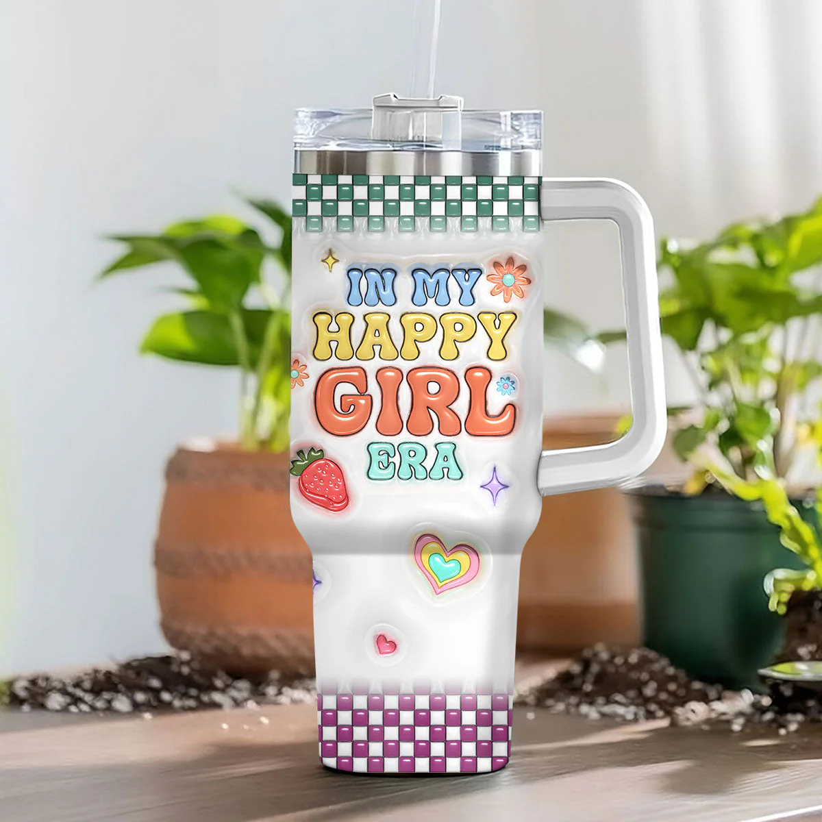 In Happy Girl Era - Personalized Custom 3D Inflated Effect Printed 40 Oz Tumbler - Image 2