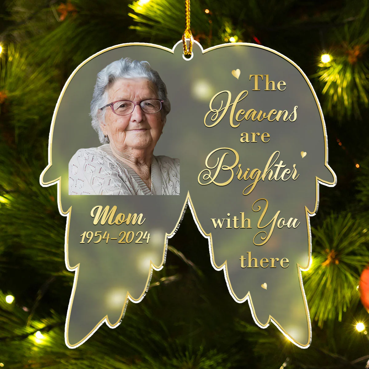 In Heaven - Personalized Custom Frosted Acrylic Ornament - Image 3