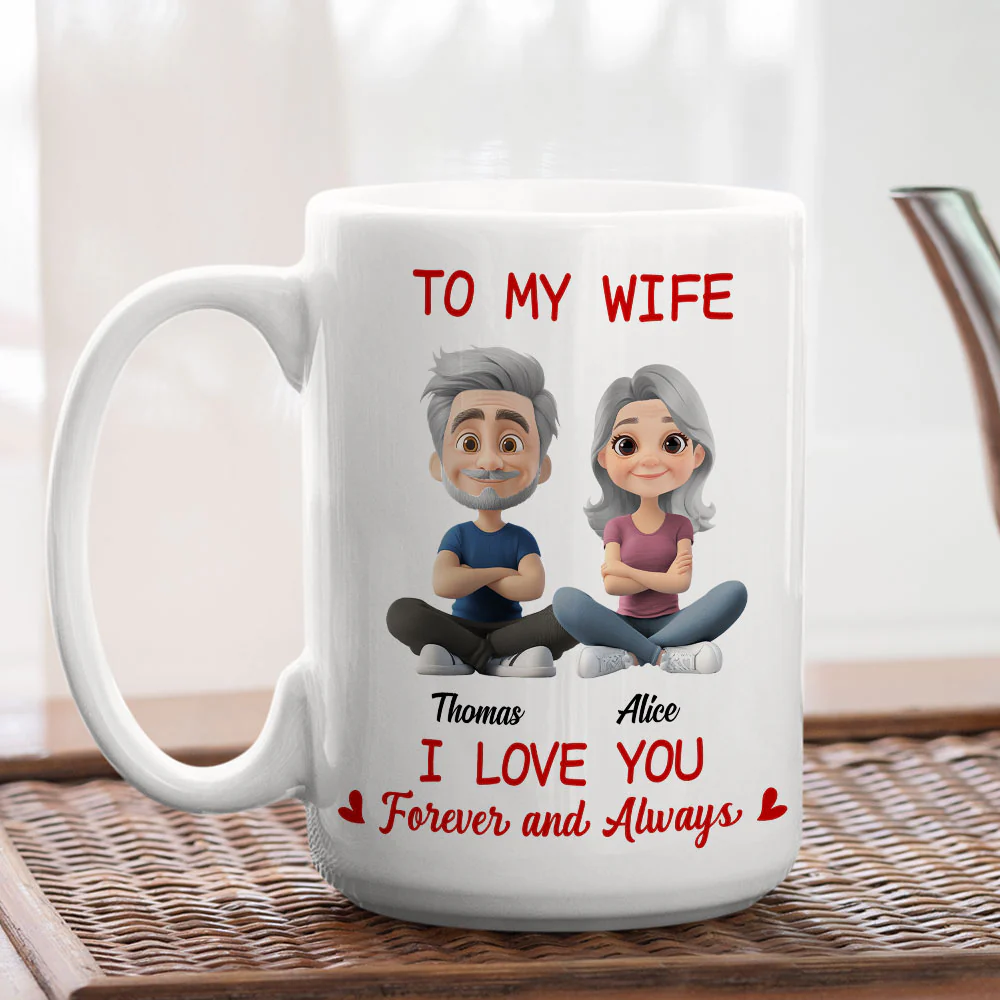 In Love With You My Wife - Personalized Custom Coffee Mug - Image 4