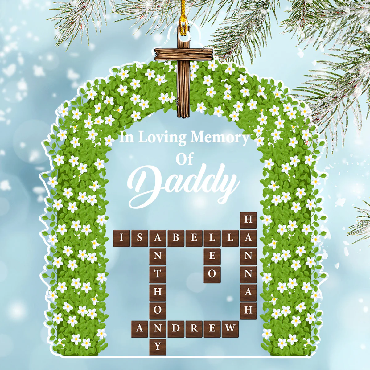 In Loving Memory Forever - Personalized Custom Acrylic Ornament - Image 4
