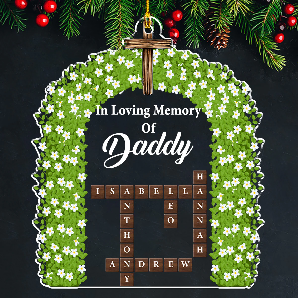 In Loving Memory Forever - Personalized Custom Acrylic Ornament - Image 5