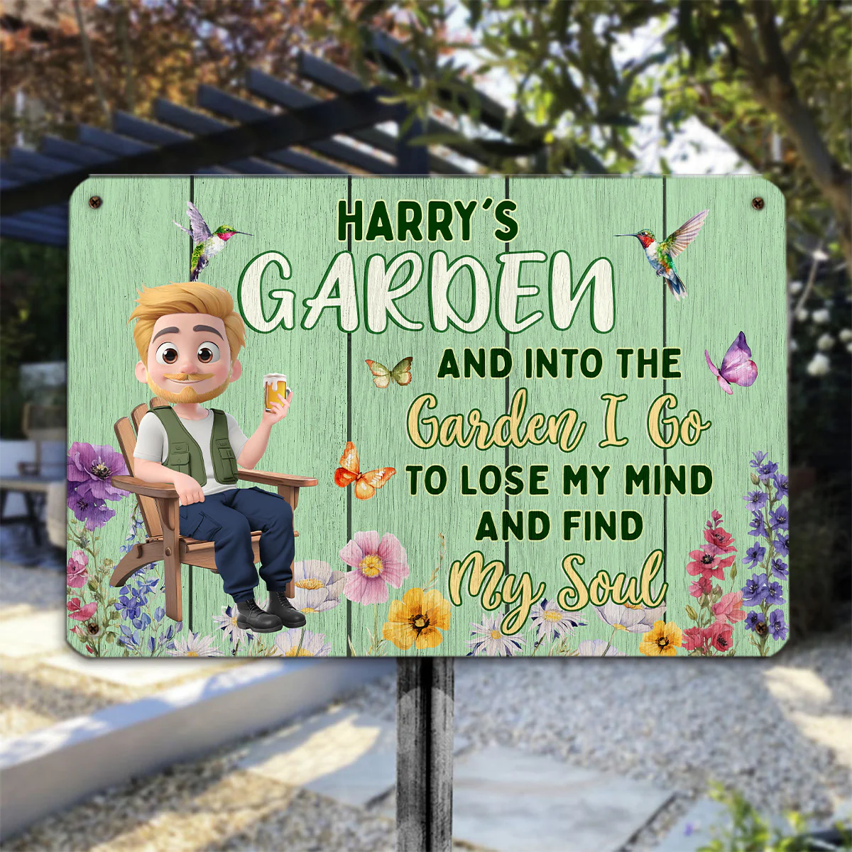 In My Garden - Personalized Custom Metal Sign - Image 4