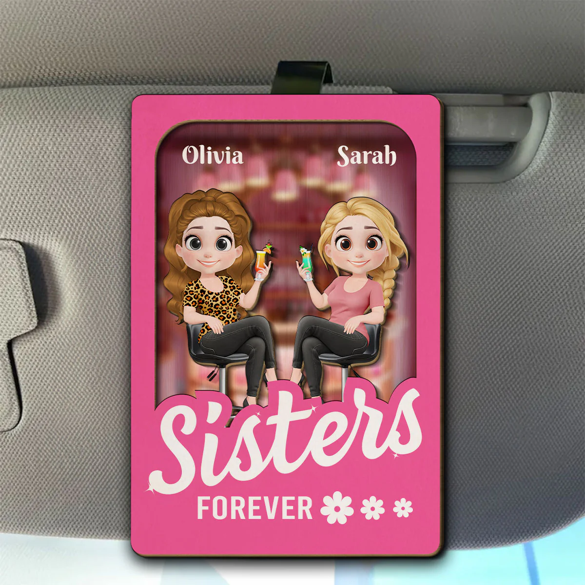 In Our World - Personalized Custom Car Visor Clip