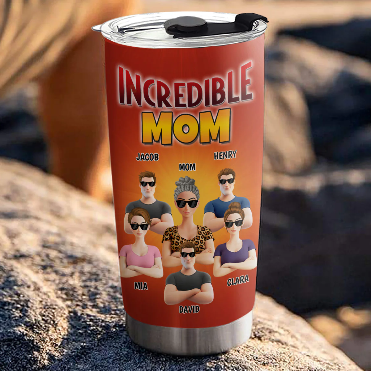 Incredible Dad - Personalized Custom Tumbler - Image 3