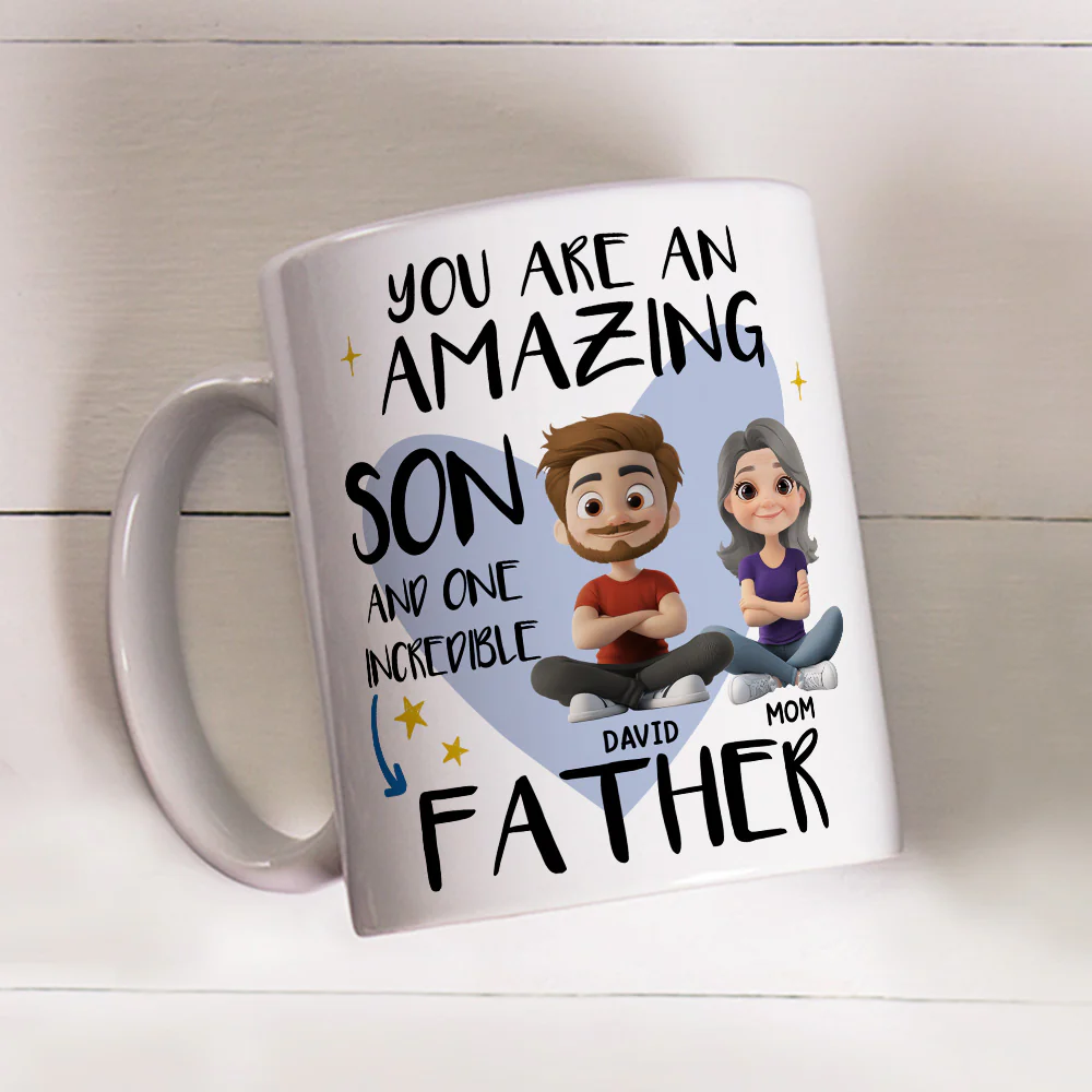 Incredible Father - Personalized Custom Coffee Mug - Image 2