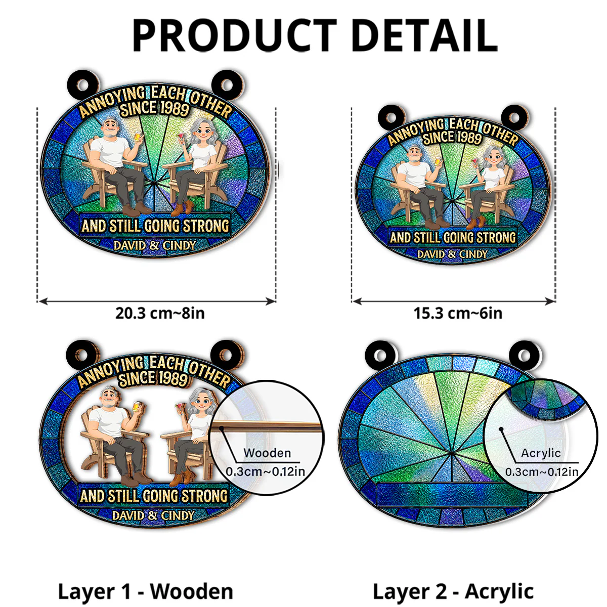 Infinite Love - Personalized Custom Suncatcher - Image 6