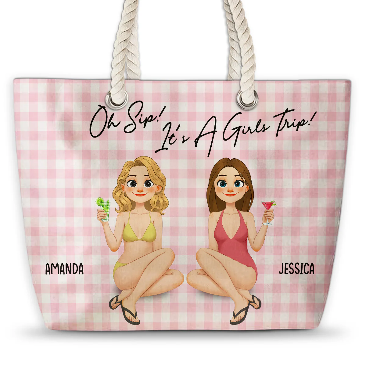 It Is A Girls Trip - Personalized Custom Beach Bag