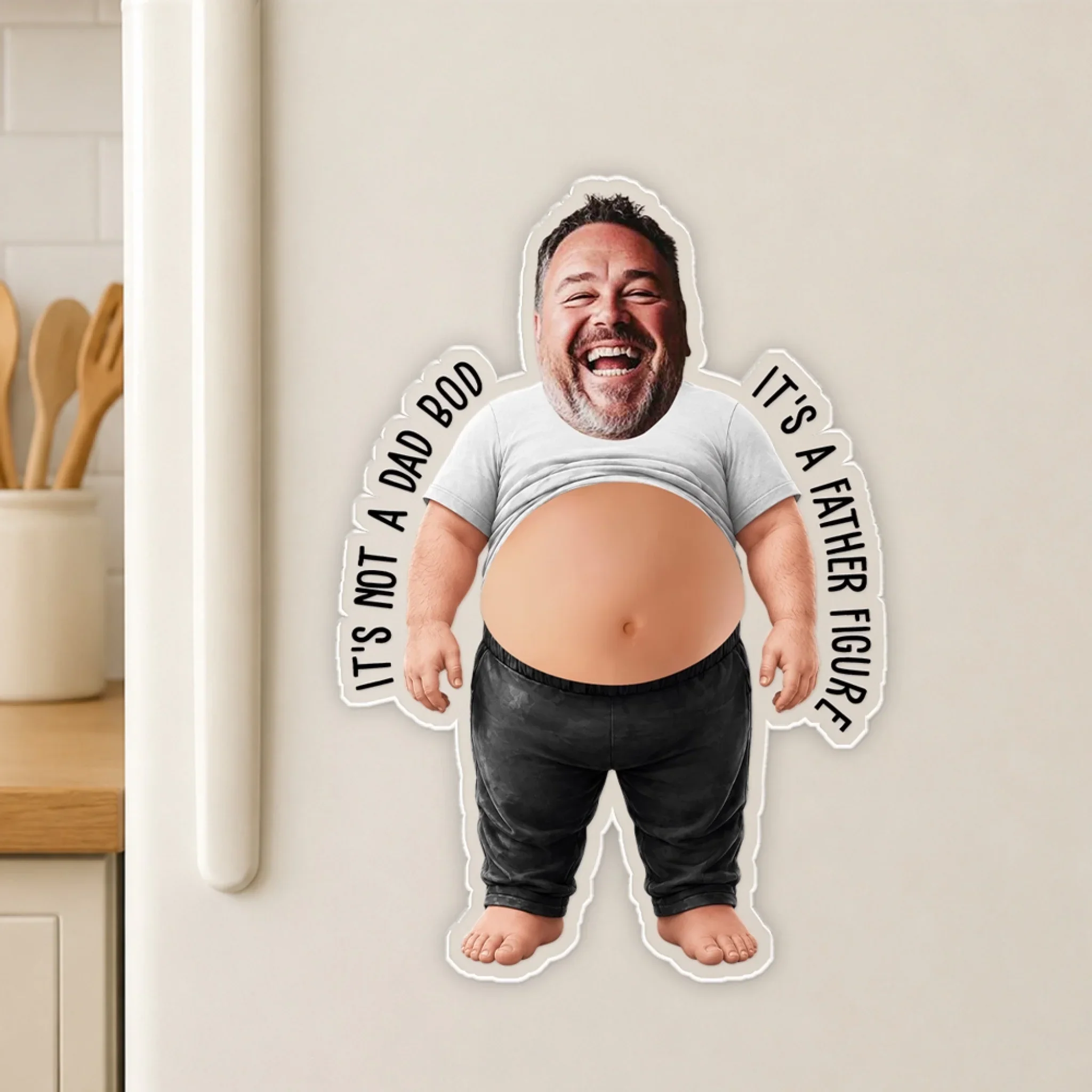 It Is Not A Dad Bod - Personalized Custom Squishy Acrylic Fridge Magnet - Image 2