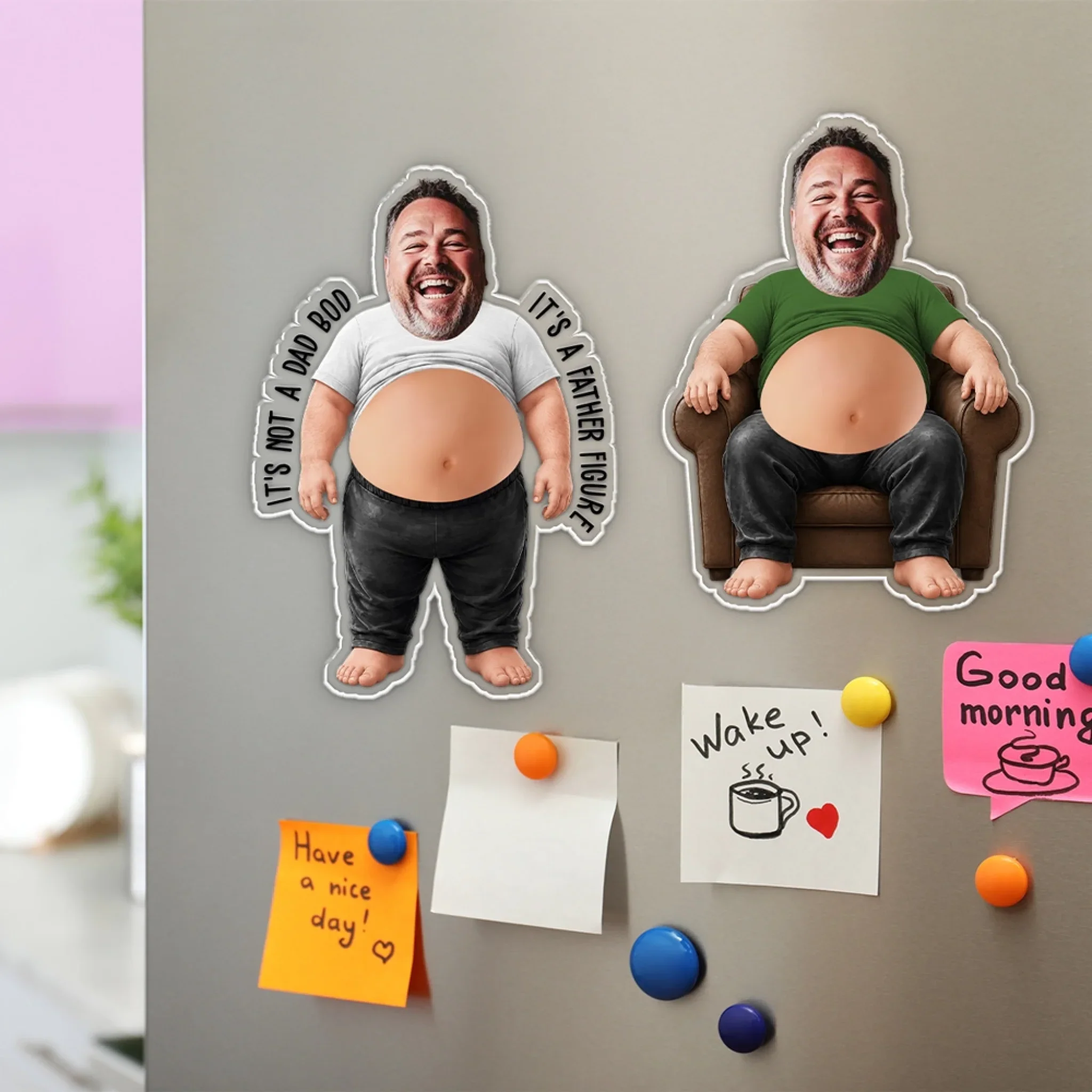 It Is Not A Dad Bod - Personalized Custom Squishy Acrylic Fridge Magnet - Image 3