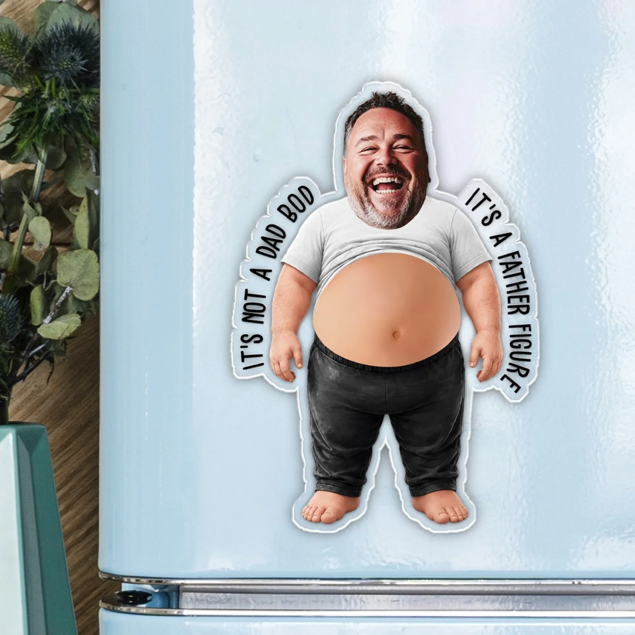 It Is Not A Dad Bod - Personalized Custom Squishy Acrylic Fridge Magnet - Image 5