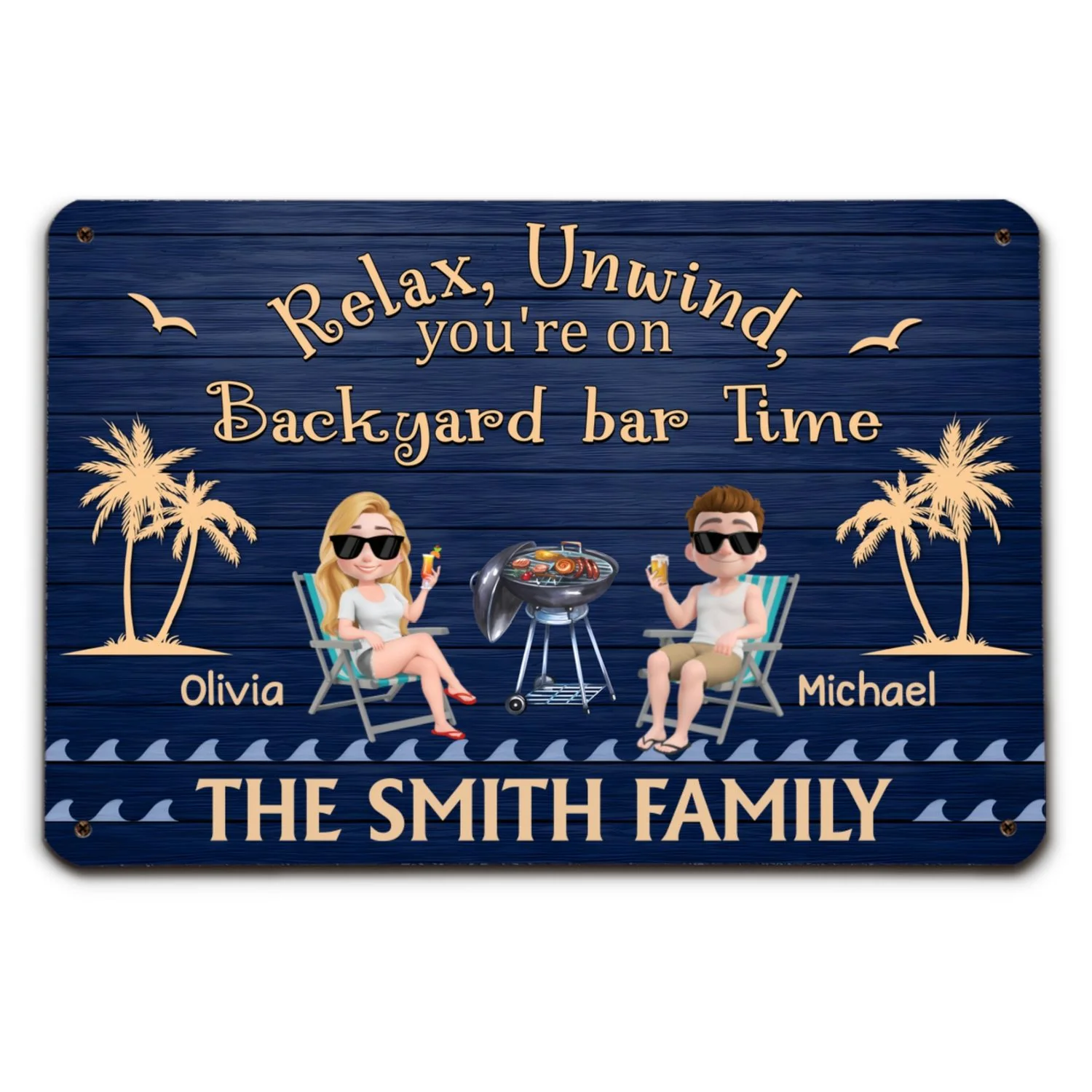It Is Patio Time - Personalized Custom Metal Sign - Image 8