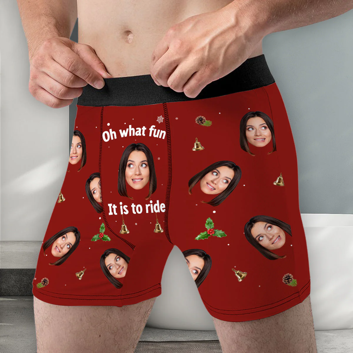 It Is to Ride - Personalized Photo Men's Boxer Briefs - Image 3
