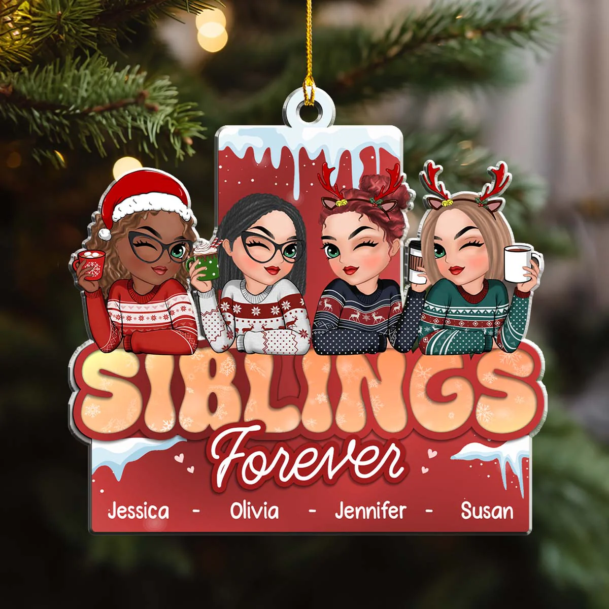 It Took Us A Long Time - Personalized Custom Acrylic Ornament - Image 3