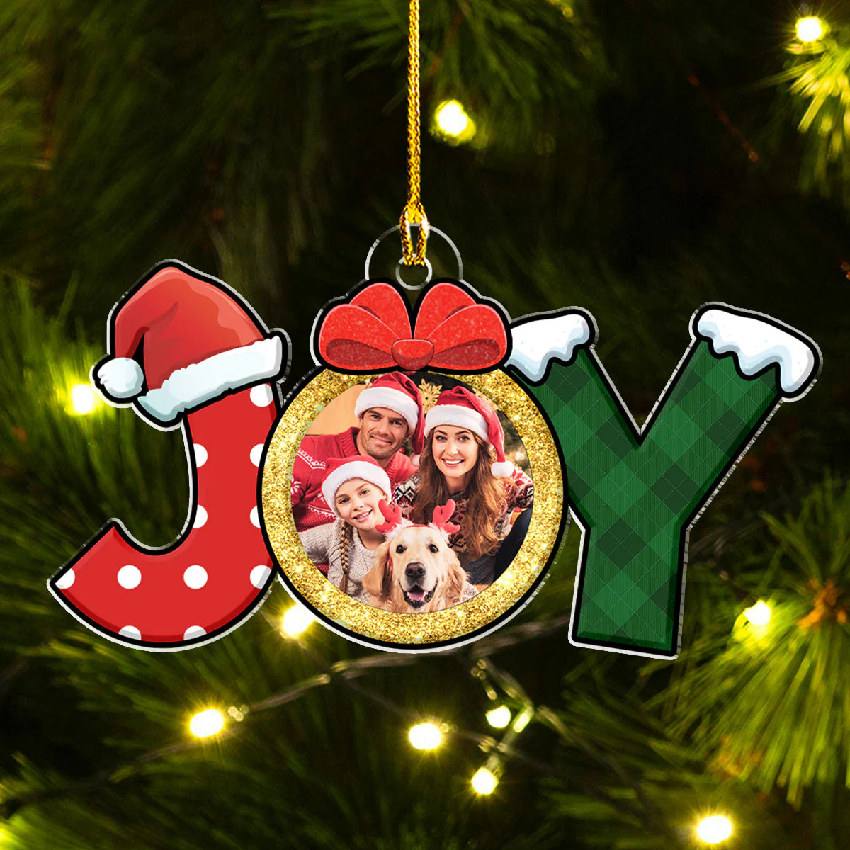 Joy Joy - Personalized Custom Acrylic Ornament - Image 4