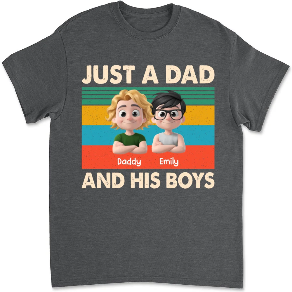 Just A Dad And His Kid - Personalized Custom Shirt - Image 6