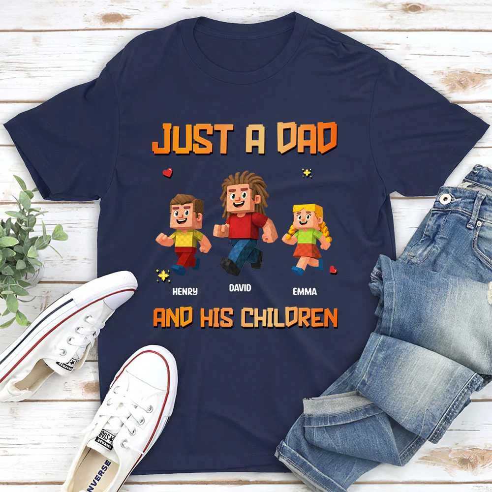 Just A Dad - Personalized Custom Shirt - Image 2
