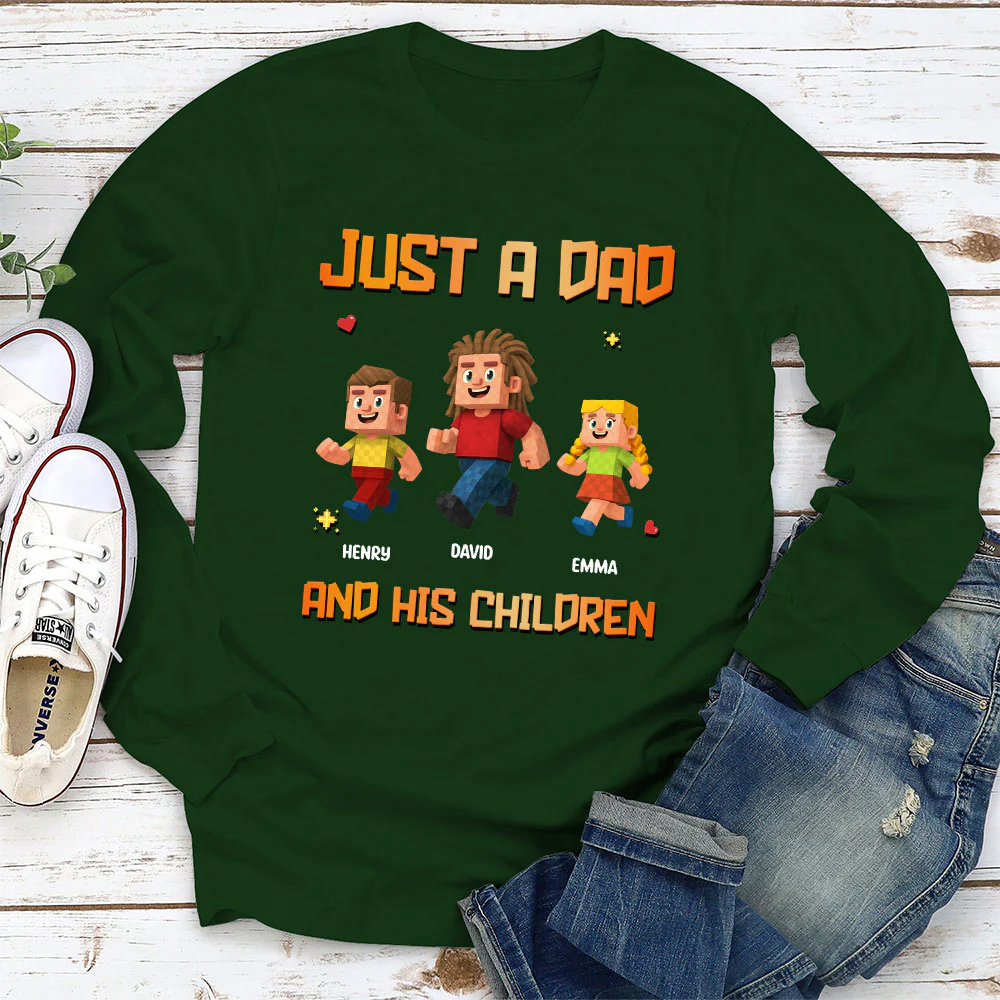 Just A Dad - Personalized Custom Shirt - Image 7