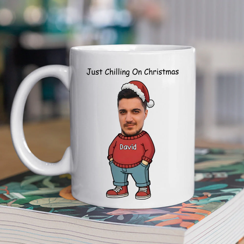 Just Chilling On Christmas - Personalized Custom Coffee Mug - Image 2