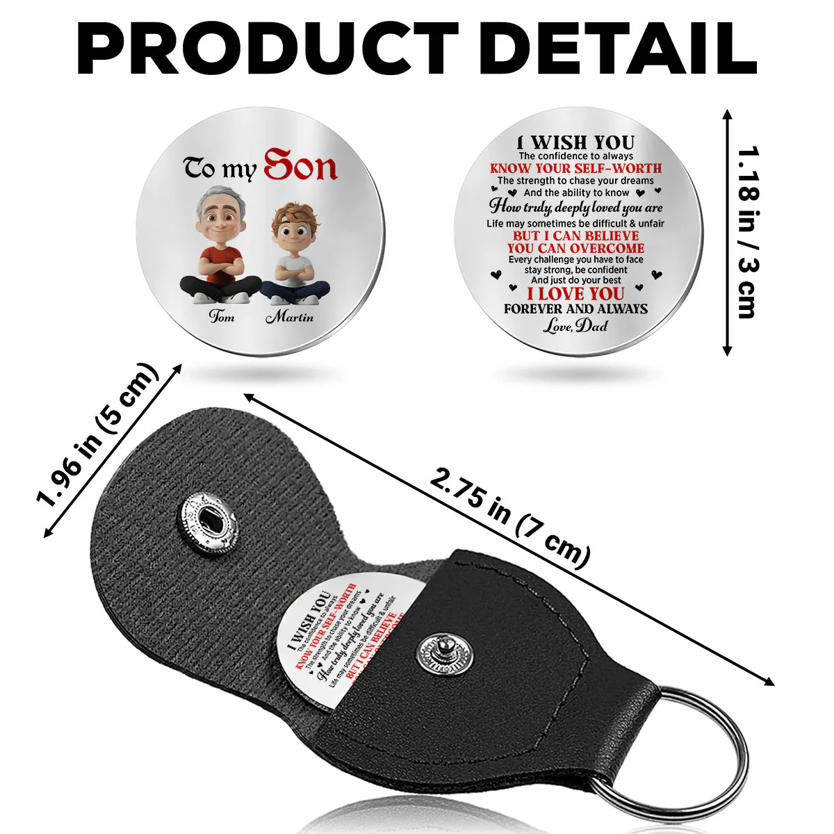 Just Do Your Best - Personalized Custom Pocket Hug - Image 5