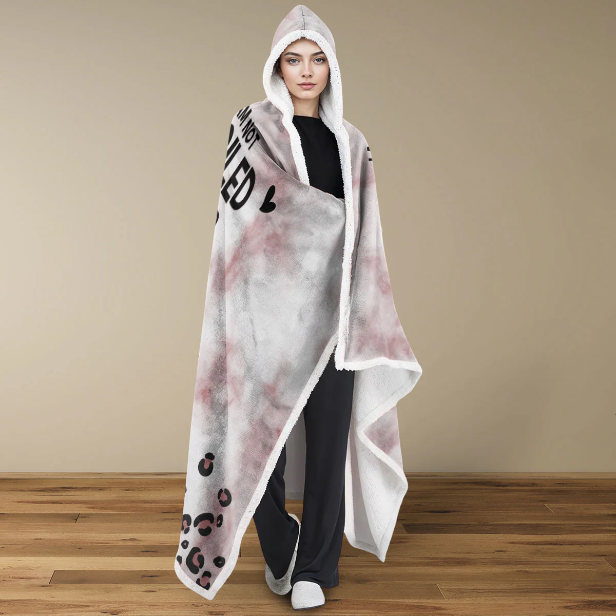 Just Loves Me - Personalized Custom Hooded Blanket - Image 3