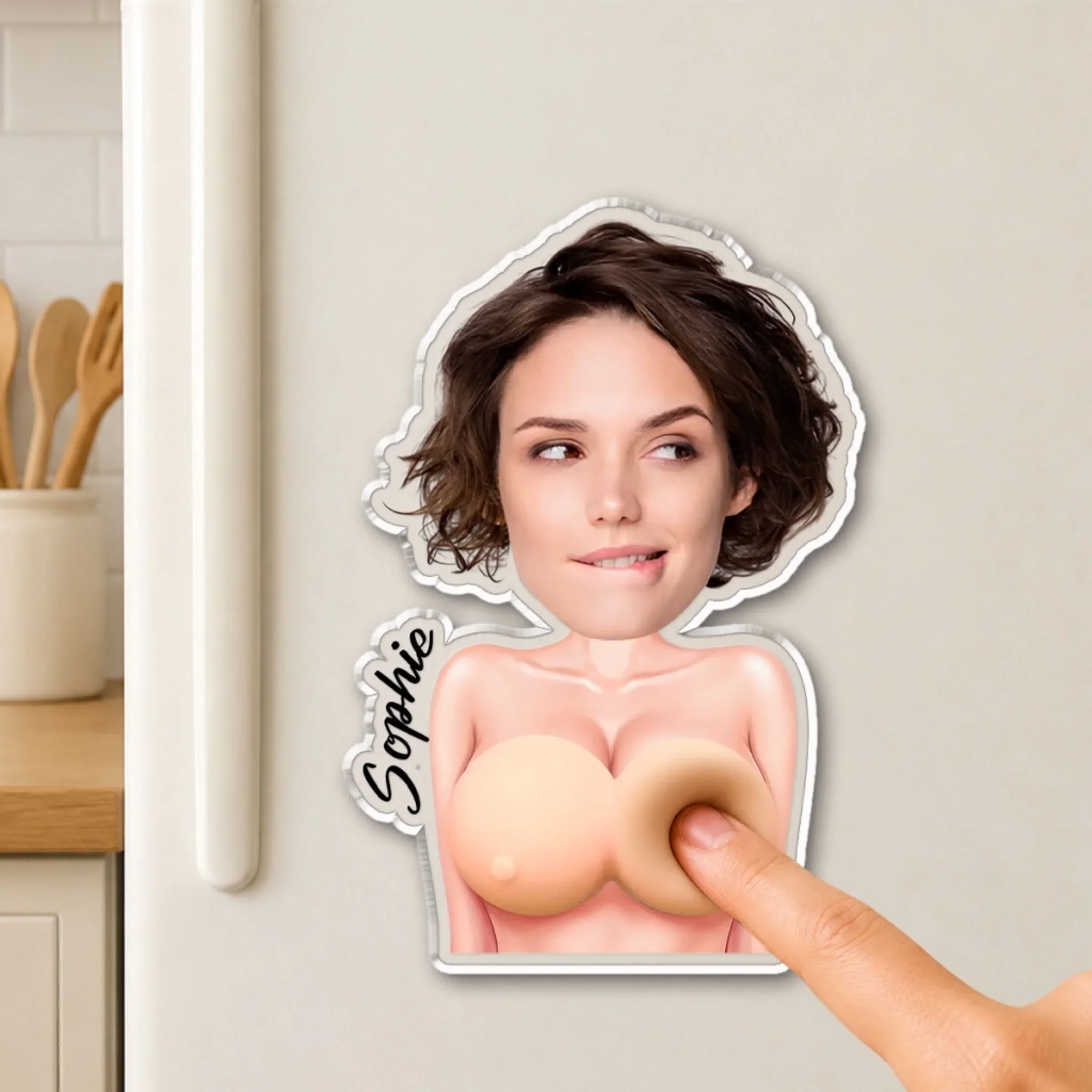 Just One More Poke - Personalized Custom Squishy Acrylic Fridge Magnet - Image 2