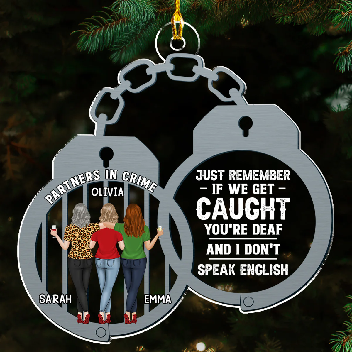 Just Remember Bestie - Personalized Custom Acrylic Ornament - Image 2