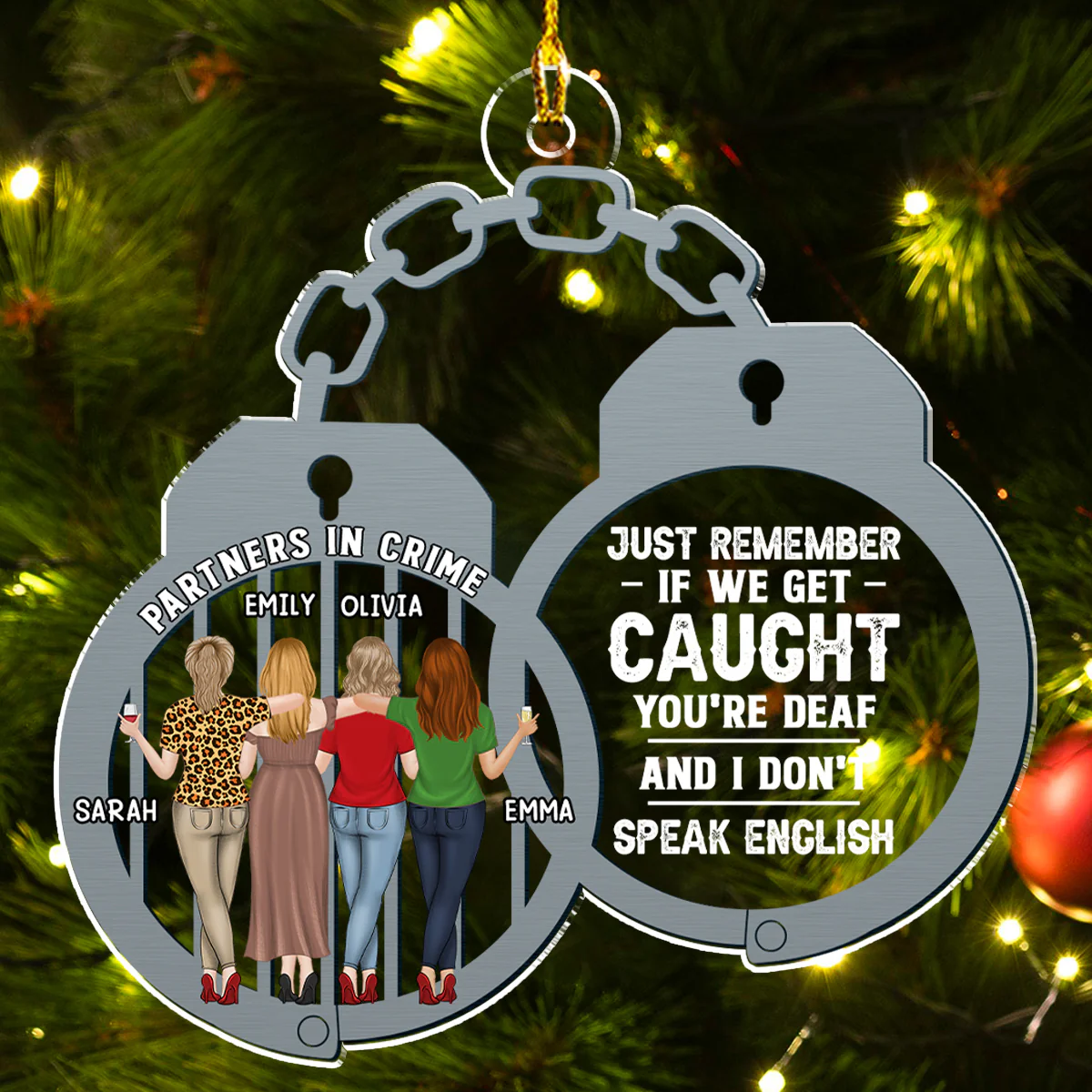 Just Remember Bestie - Personalized Custom Acrylic Ornament - Image 3