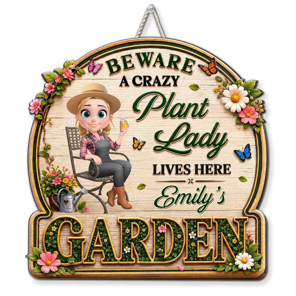 Just The Lady - Personalized Custom 3D Effect Wood Sign
