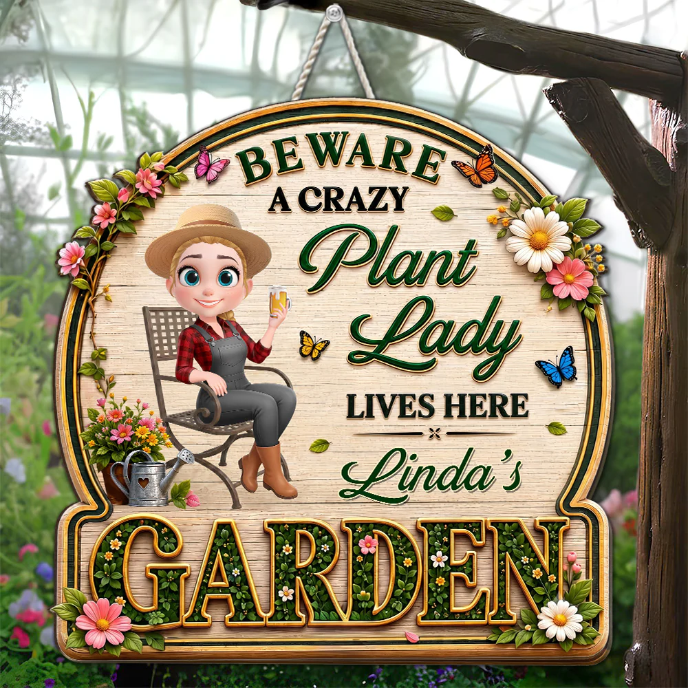 Just The Lady - Personalized Custom 3D Effect Wood Sign - Image 5
