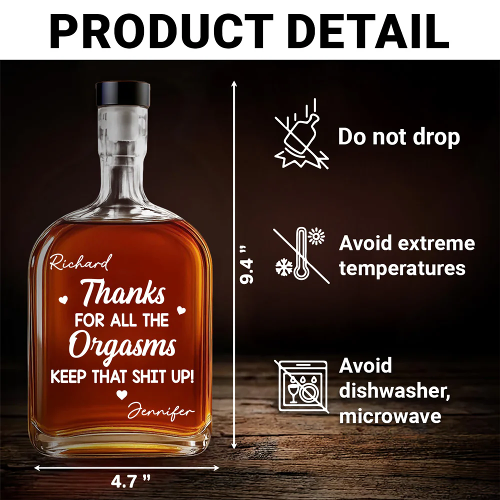 Keep It Up - Personalized Custom Spirits Decanter - Image 5