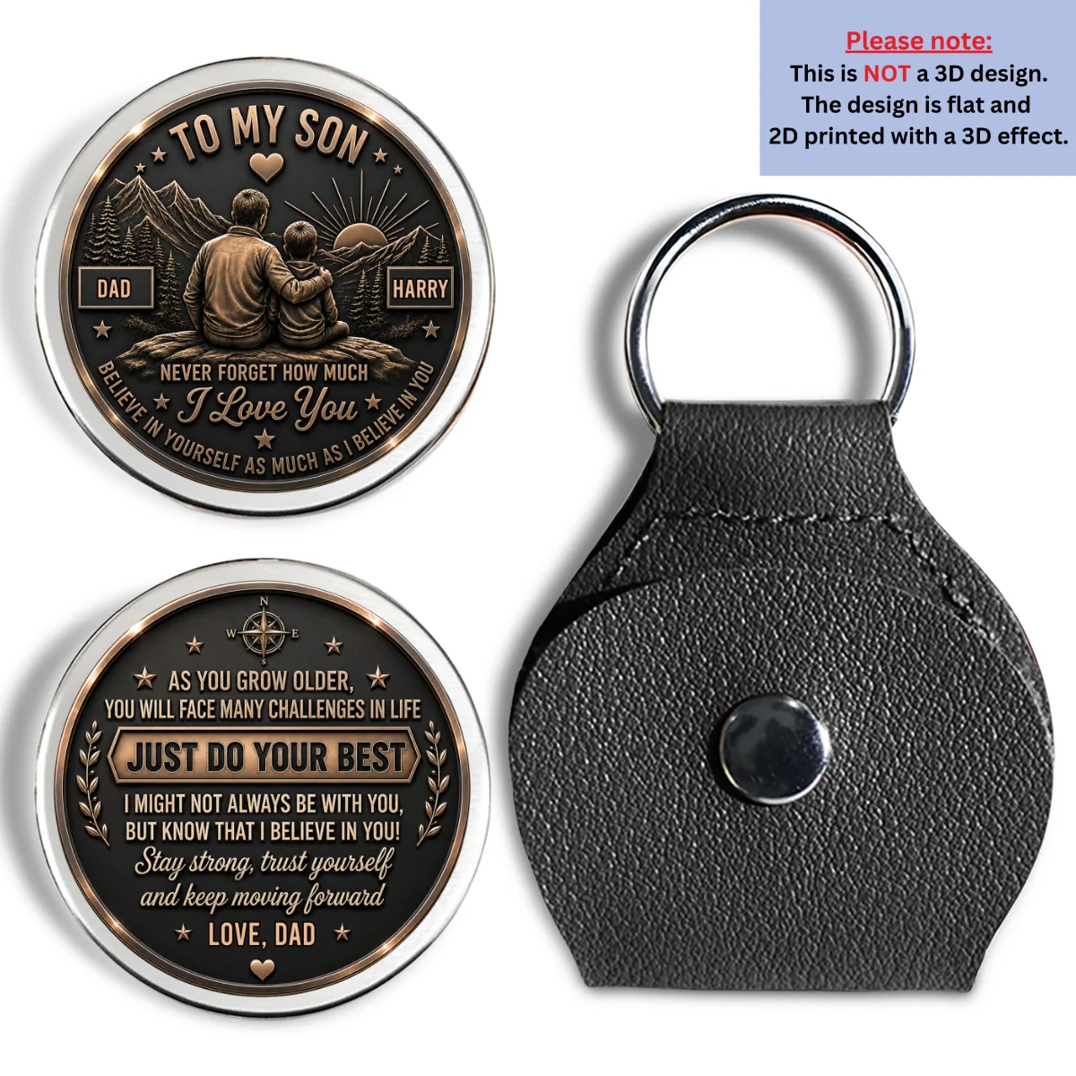 Keep Moving Forward Son - Personalized Custom Pocket Hug - Image 7