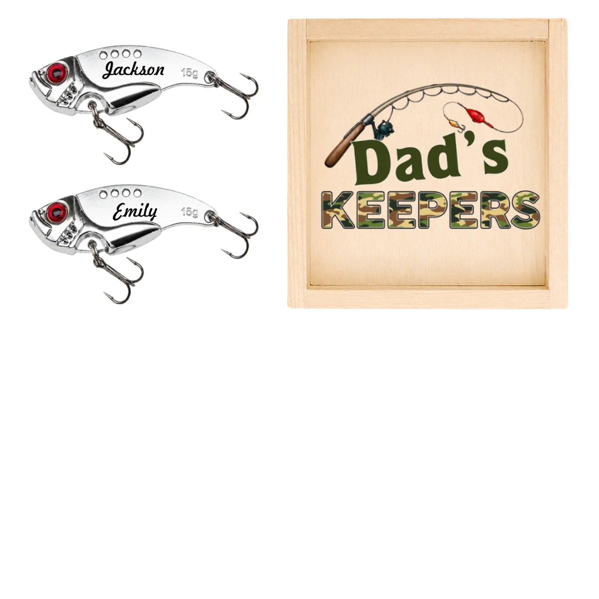 Keeper Of Dad Grandpa - Personalized Custom Fishing Lure - Image 14