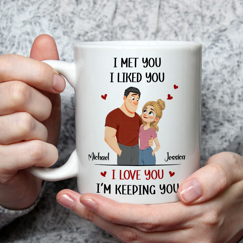 Keeping You Cartoon - Personalized Custom Coffee Mug - Image 3